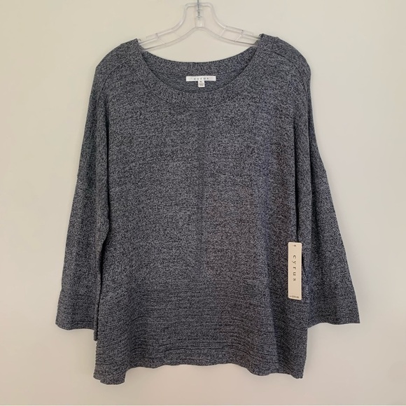 CYRUS Gray Heathered Long Sleeve Knit Tunic - Picture 4 of 13